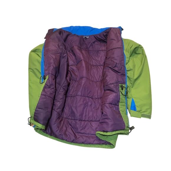 VTG Patagonia Mens Green Purple Full Zip Insulated Parka Sz M No Hood Distressed - Picture 3 of 12